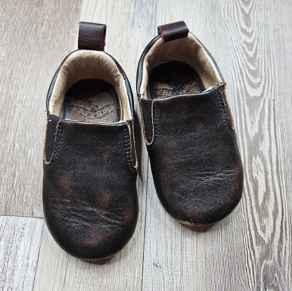 Freebird My First Freebird Crib Shoes Baby Kicks Size 3 Black Distressed - Picture 1 of 7